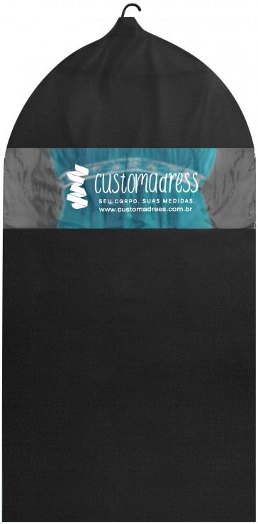 Capa de roupas e vestidos.